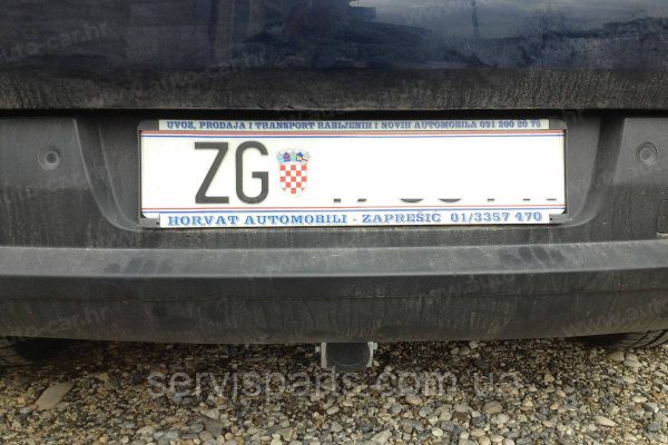 Оцинкований фаркоп на Peugeot 3008 I 2009-2016 без підрізу бампера Швидкознімний автомат на ручці - Зображення 2