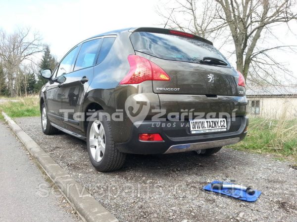 Оцинкований фаркоп на Peugeot 3008 I 2009-2016 без підрізу бампера Швидкознімний автомат на ручці