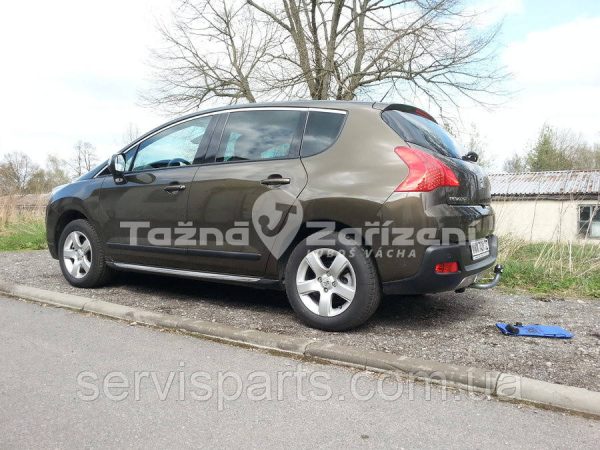 Оцинкований фаркоп на Peugeot 3008 I 2009-2016 без підрізу бампера Швидкознімний автомат на ручці - Зображення 10