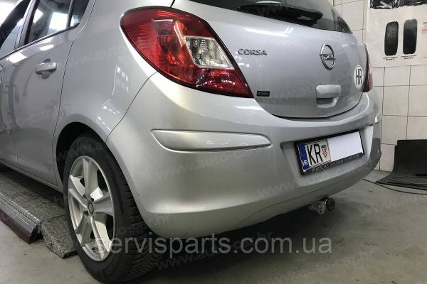 Оцинкований фаркоп на Opel Corsa D 2006-2019 (Опель Корса) Швидкознімний автомат на ручці - Зображення 2