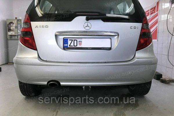 Оцинкований фаркоп на Mercedes-Benz A-class W169 2004-2012 Швидкознімний автомат на ручці - Зображення 8