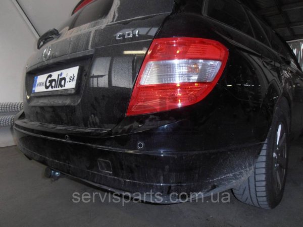 Оцинкований фаркоп на Mercedes C-class W204 S204 2007-2014 Швидкознімний автомат на ручці