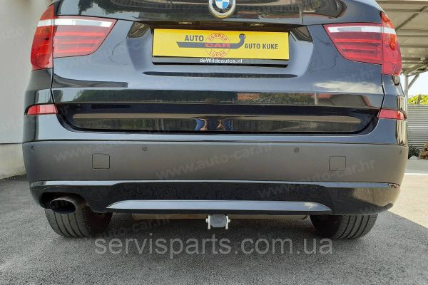 Оцинкований фаркоп на BMW X3 F25 2010-2017 без підрізу бампера Швидкознімний автомат на ручці - Зображення 8