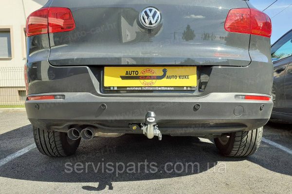Оцинкований фаркоп на Volkswagen Tiguan 2007-2015 (Фольксваген Тігуан) Швидкознімний автомат на ручці - Зображення 10