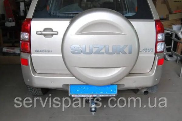 Знімний гак фаркоп на Suzuki Grand Vitara 2005-2011 без зняття бампера Американська вставка під квадрат