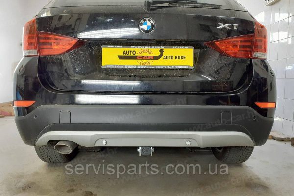 Оцинкований фаркоп на BMW X1 E84 2009-2015 без підрізу бампера Швидкознімний автомат на ручці - Зображення 8