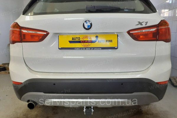 Оцинкований фаркоп на BMW X1 F48 2015 - без підрізу бампера Швидкознімний автомат на ручці