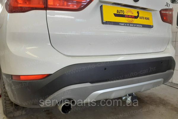 Оцинкований фаркоп на BMW X1 F48 2015 - без підрізу бампера Швидкознімний автомат на ручці - Зображення 4