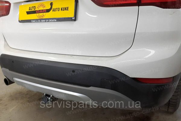 Оцинкований фаркоп на BMW X1 F48 2015 - без підрізу бампера Швидкознімний автомат на ручці - Зображення 5