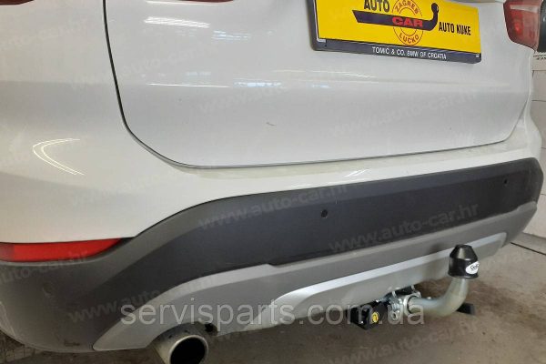 Оцинкований фаркоп на BMW X1 F48 2015 - без підрізу бампера Швидкознімний автомат на ручці - Зображення 7