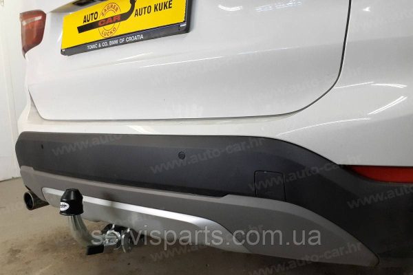 Оцинкований фаркоп на BMW X1 F48 2015 - без підрізу бампера Швидкознімний автомат на ручці - Зображення 8