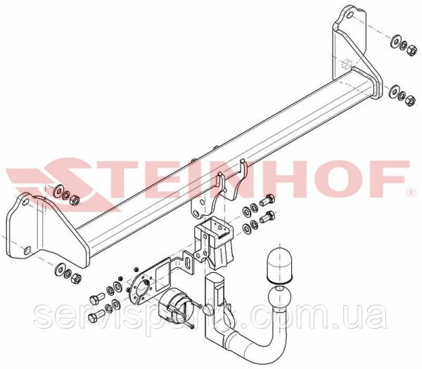 Швидкознімний фаркоп на BMW 2-series F45 F46 2014- на ключах - Зображення 10