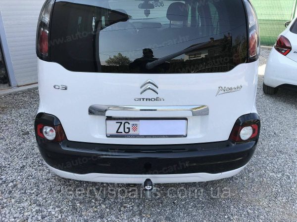 Оцинкований фаркоп на Citroen C3 Picasso 2009- (без підрізування бампера) Швидкознімний автомат на ручці - Зображення 6