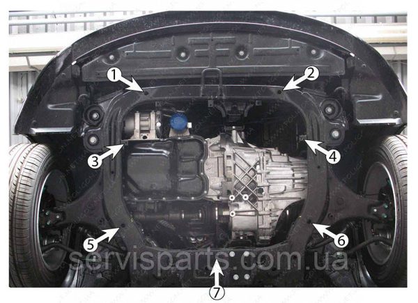 Захист двигуна Hyundai Sonata 6 YF 2009-2014 (Хюндай Соната) - Зображення 10