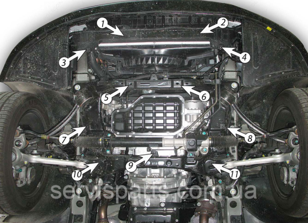 Захист двигуна Hyundai Genesis 2008-2013 (Хундай Дженезіс) - Зображення 6