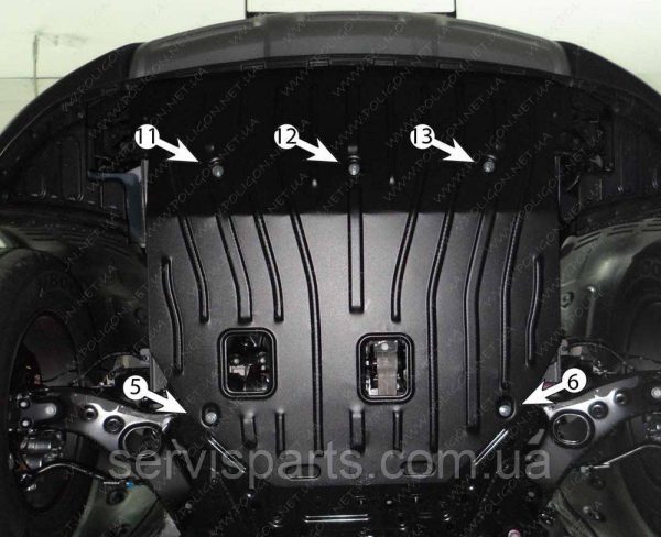 Захист двигуна Hyundai Santa Fe 3 2012-2018 (Хундай Санта фе) - Зображення 3