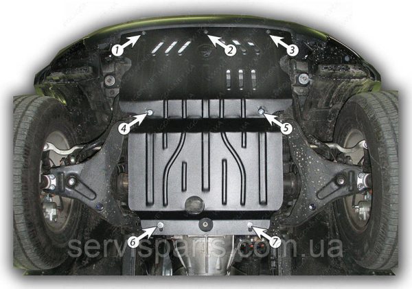 Захист двигуна Mitsubishi L200 2006-2015 (Мітсубісі Л200) - Зображення 3