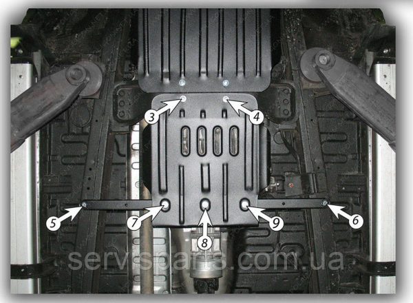 Захист двигуна Mitsubishi L200 2006-2015 (Мітсубісі Л200) - Зображення 9