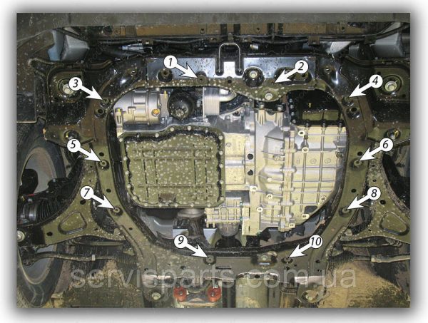 Захист двигуна Kia Sorento 2 XM 2009-2012 (Кіа Соренто) - Зображення 3