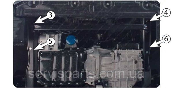 Захист двигуна Kia K5 TF 2010-2015 (Кіа К5) - Зображення 7