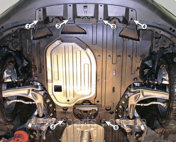 Захист двигуна Honda Civic 8 хетчбек 2006-2011 (Хонда Сівік 8) - Зображення 10