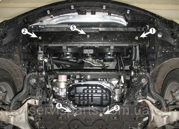 Захист двигуна Infiniti M37 Y51 2010-2014 (Інфініті) - Зображення 4