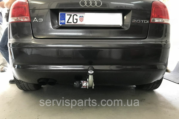 Оцинкований фаркоп Audi A3 2003-2012 (Ауді A3 8P) тільки 3 двері