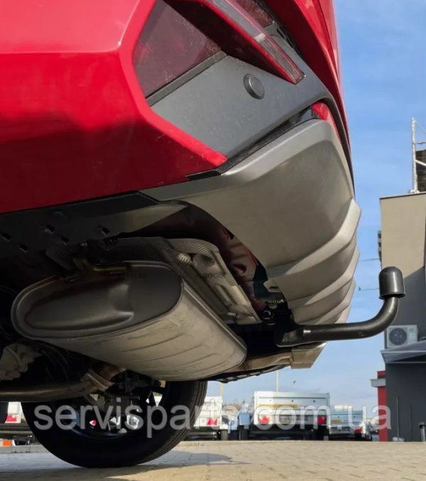 Польський фаркоп Hyundai Tucson IV 2021- (Хундай Туксон) без підрізання бампера Швидкознімний вертикальний автомат на ключі - Зображення 7