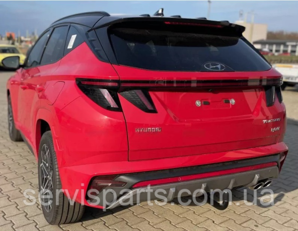 Польський фаркоп Hyundai Tucson IV 2021- (Хундай Туксон) без підрізання бампера Швидкознімний вертикальний автомат на ключі - Зображення 10