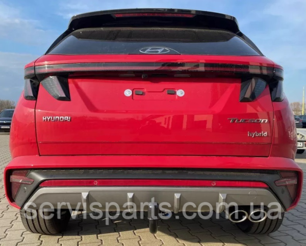 Польський фаркоп Hyundai Tucson IV 2021- (Хундай Туксон) без підрізання бампера Швидкознімний вертикальний автомат на ключі - Зображення 8